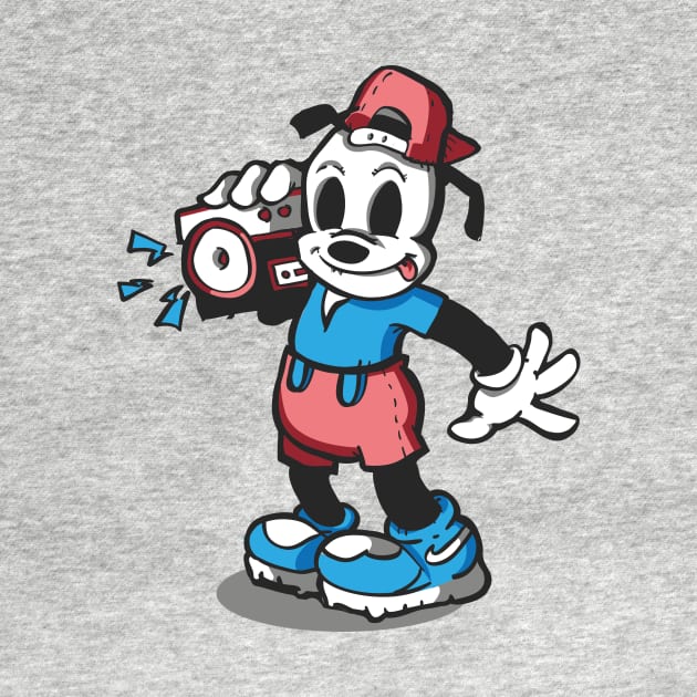 Beats and Bangers Vintage Cartoon Character by finkgraphics